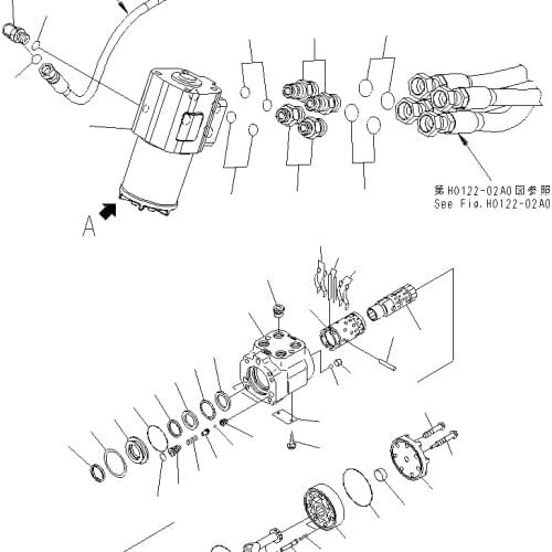 WA320-5 Wheelloader spare parts steering valve ass'y 419-64-35102