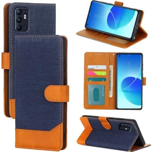 Phone Protective Book Case For Oppo Reno6 CPH2235 Holder Flip Wallet Satnd Coque Cover For Oppo Reno 6 Reno6 5G Leather Case Bag