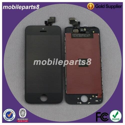 10pcs/lot high quality lcd with touch screen assembly for iphone 5 5c 5s black or white color