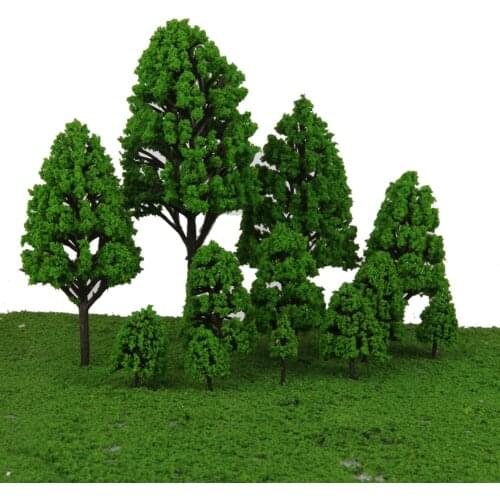 12pcs 1-6.3-inch Mixed Model Tree, HO Gauge Diorama Park Garden Miniature Landscape Wargame Scenery Supplies