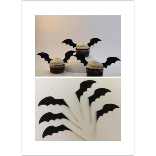 12pcs Super hero bat Party Supplies Cupcake Toppers Pick BOY Kid Birthday Party Decorations bat Cupcake Toppers decorati