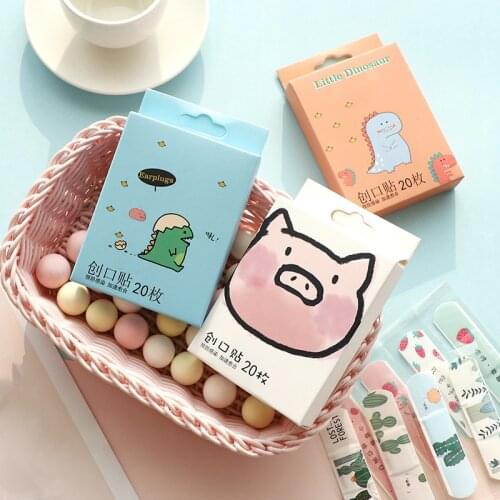 20pcs/box Cute Mini Children Breathable Waterproof Bandage Medical Bandages Hemostatic Patch First Aid Kit Bandaid