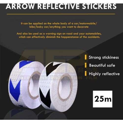 25M/Roll Car Reflective Tape Sticker Safety Mark Car Styling Self Adhesive Warning Strip Motorcycle Bicycle Film Decoration Tool