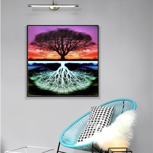 5D Diamond Painting Colorful Tree Diamond Mosaic Sale Round Diamond Embroidery Full Set Needlework Kits Mothers day Gift FG1721