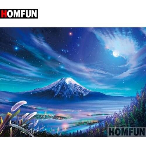 HOMFUN Full Square/Round Drill 5D DIY Diamond Painting "Starry landscape" 3D Embroidery Cross Stitch 5D Home Decor A01077