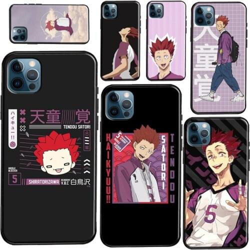 Tendo Satori Haikyuu Anime Silicone Case For iPhone 12 11 Pro Max 7 8 Plus SE 2020 12 Mini X XR XS Max Back Cover