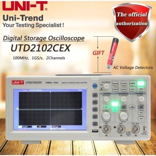 UNI-T UTD2102CEX 100MHz digital storage oscilloscope / 2 channel / 1GS / s sampling rate