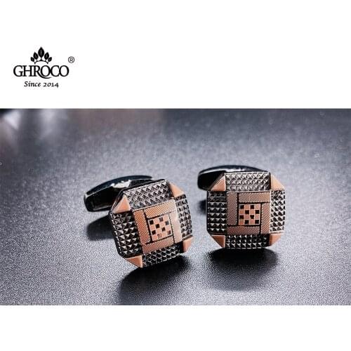 CHROCO Charming Classic Square Shape Men’s Cufflinks for French Cuff Dress Shirt Great Gift for Business Men