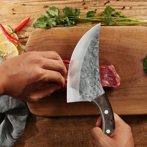 6" Handmade Forged Boning Knife Serbian Style Butcher Knife Stainless Steel Chef Knife Cleaver Kitchen Knife Hunting Meat Knife