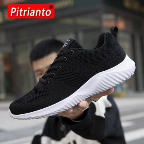 Flying Weave Mens Casual Shoes Lightweight Breathable Sneakers Comfortable Walking Sports Shoes Keep Running Shoes