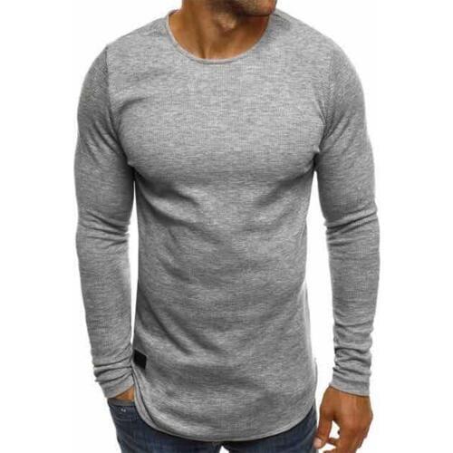 Men T-shirt long-sleeved cotton in the fall of the new mens T-shirt sleeve all round collar leisure mens clothing comfort