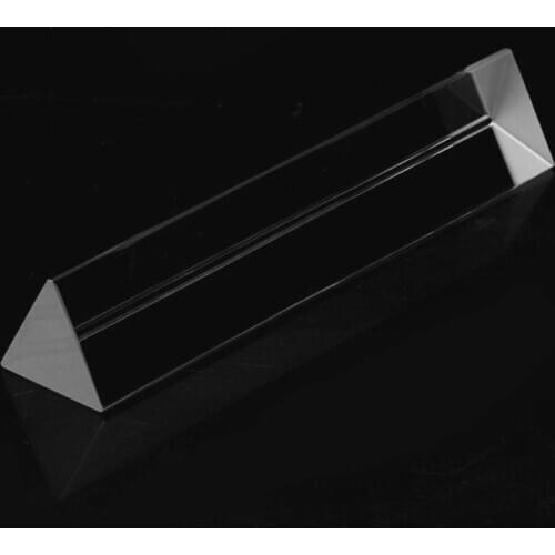 Optical 6\" 15cm Glass Triple Triangular Prism Physics Teaching Light Spectrum B95A