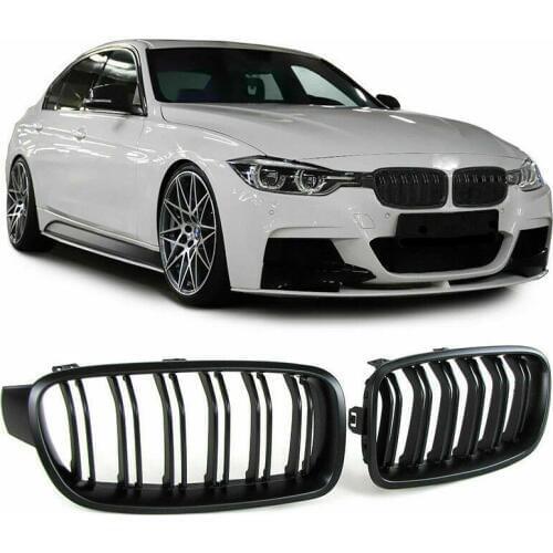 Front Kidney Grille Grills Matte Black for BMW F30 F35 328I 335I 2012-2016