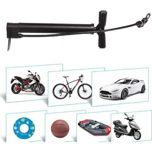 Portable Mini Bicycle Pump Bike Pumps with Glueless Puncture Repair Fits Presta & Schrader for Road MTB