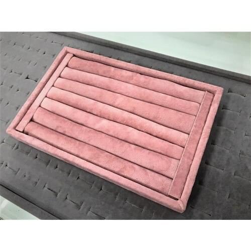 Enlightened Decor Small Velvet Sosisli Pink Ring Table Stand