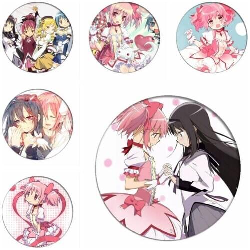 Puella Magi Madoka Magica Cosplay Backpack Badges Kaname Madoka Brooch Icon Akemi Homura Collection Breastpin for Clothing