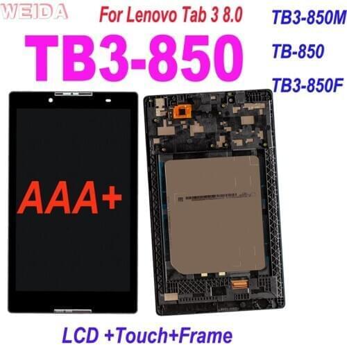 8'' For Lenovo Tab 3 TAB3 8.0 Tab3-850 TB3-850M TB-850 TB3-850F Touch Screen Digitizer LCD Display Assembly Frame for TB-850 LCD