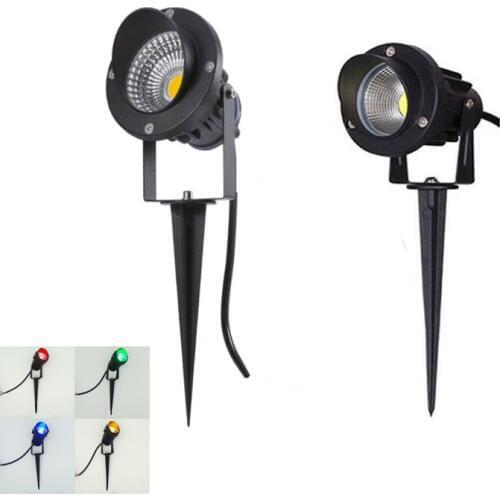 LED COB Garden lighting 3W 5W 12W Outdoor Spike Lawn Lamp Waterproof Lighting Led Light Garden Path Spotlights AC220V DC12V