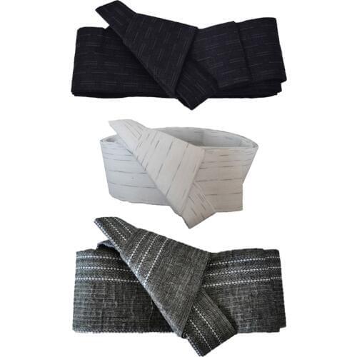 Trraditional Japanese Costumes Kimono Yukata Belt Accessories Wide Striped Obi Hook and Loop Fastener Retro Belt Sauna Spa Wear