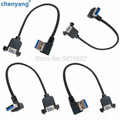 30CM USB 3.0 A Male to USB3.0 A Female Extension Molded Panel Mount Extention Port Cable USB 3.0 Male to Female Panel