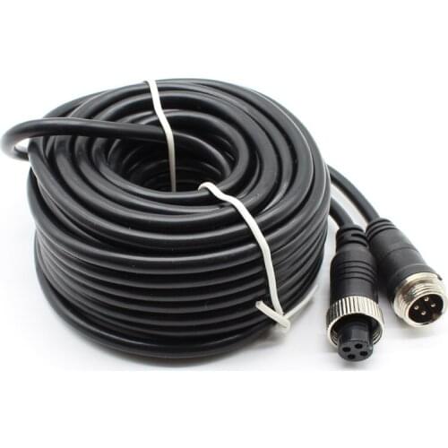 16FT 5M Car Video Extension Cable 4-Pin Aviation for CCTV Rearview Camera Truck Trailer Video cable