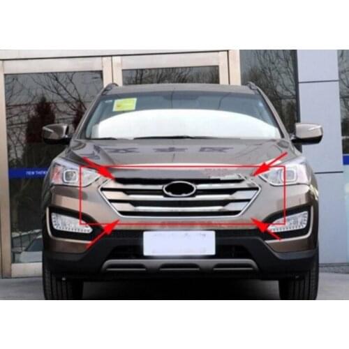 Around the rise in the car before the original ABS chrome-plated gratings 2013 For Hyundai ix45 Santa fe