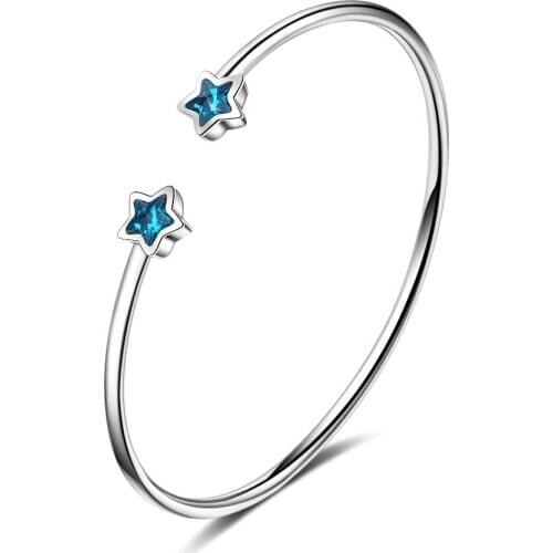 WANGAIYAO azure star river five-pointed star bracelet star opening blue female hipster bracelet jewelry
