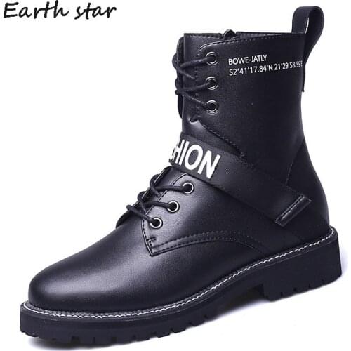 Botas mujer Casual Warm Shoes Women Fashion Brand Martin Boots Lady chaussure Autumn Female footware Cross-tied Mid Calf Boots