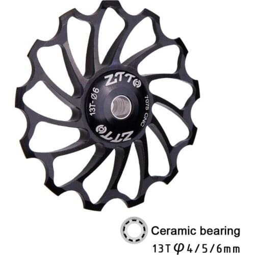 ZTTO 1Pcs Ceramic Pulley 50mm Rear Derailleur Pulley 13T Guide Cycling Ceramics Bearing Jockey Wheel For MTB Road Bike Bearings