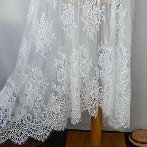 1 Piece=1.5*3 Meters width 1.5 meters, length 3 meters eyelash chantilly lace fabric! Quality wedding fabric