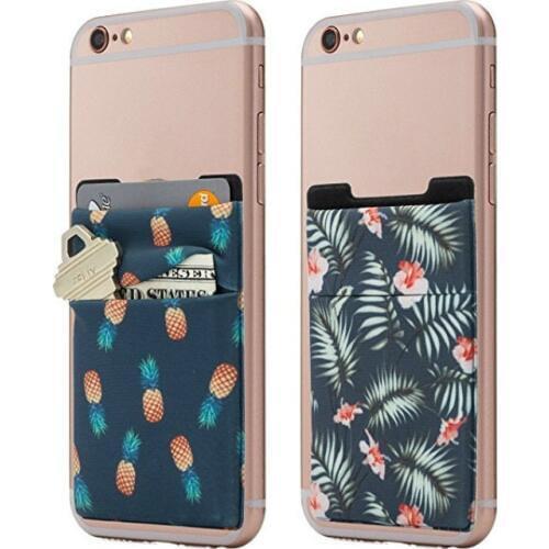 1PCS Adhesive Sticker Phone Back Cover Credit Card Holder Bag Case Pouch For Cell Phone Women Men ID Bus Card Key Wallet Purse