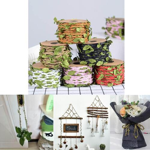 10M Artificial Vine Fake Foliage Leaf Durable DIY Handmade Decoration Wedding Flower Crown Trim Home Garden Decorative