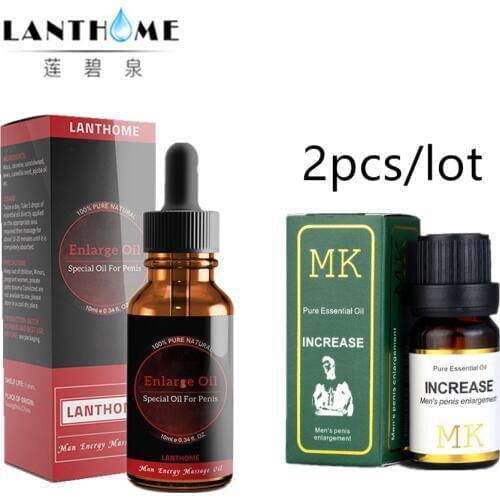 2 bottles herbal Lanthome Penis enlargement oils, big dick penis oil, prevent premature ejaculation increase mens penis enhancer