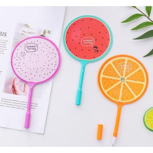 20 Pcs Creative Cute Fruit Fan Ballpoint Pen Escolar Material Escolar Novelty Pens Stationery Pens for Writing