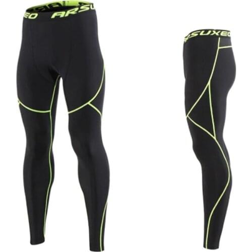 ARSUXEO Men Winter Thermal Fleece Running Tights Running Pant Warm Compression Training Pant Sports GYM leggings Trousers