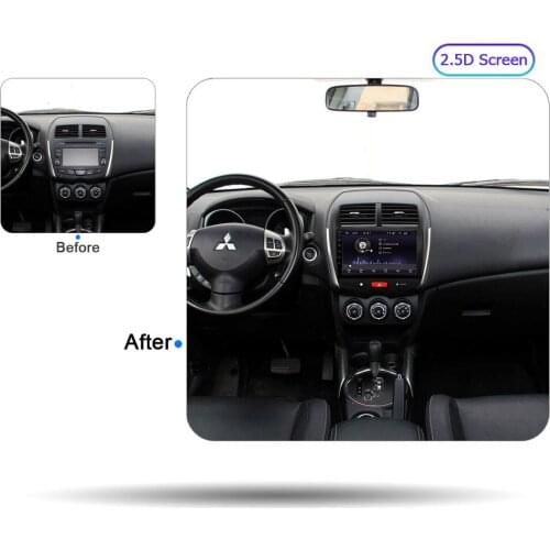 Android 9.0 2.5D + IPS 10.1 Inch Car Multimedia Player GPS Navigation Stereo Radio Reversing Image for 2010-2017 Mitsubishi ASX
