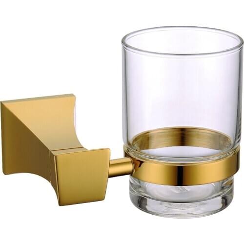 Free shipping gold finish square design cup tumbler holder