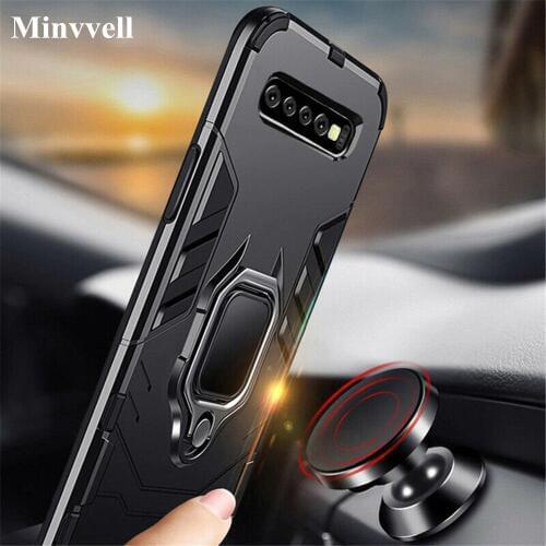 Luxury Magnetic Ring Phone Case For Samsung Galaxy S10 Plus S10E S9 S8 A9 A7 2018 Cover Shockproof Case For Note9 S10 J4 J6 PLUS