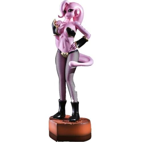 Anime Dragon Ball Black Stockings Female Devil Buu Model Toys Movable Doll Classic Color Box Jewelry Gift Toy Collection 23CM