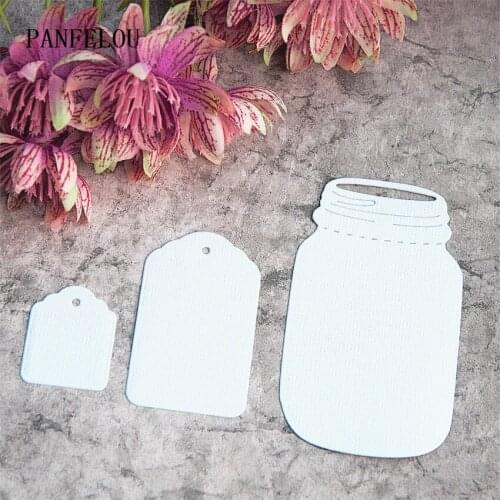 Bottle label 1lot=3pcs paper die cutting stencils punch Metal cuts dies cutting dies Scrapbooking DIY Embossing mould card