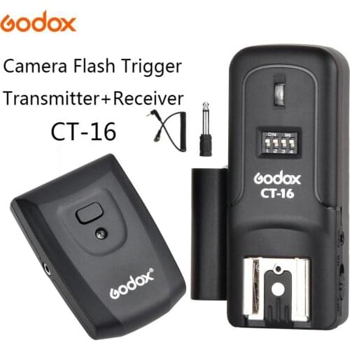Godox CT-16 16 Channels Wireless Flash Radio Trigger Transmitter + Receiver Set for Canon Nikon Pentax Studio Speedlite Flash