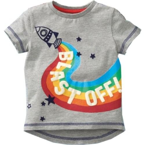 2020 jumping meters summer short sleeve cartoon t-shirt cotton quality baby boys like top fashion clothes for baby boy