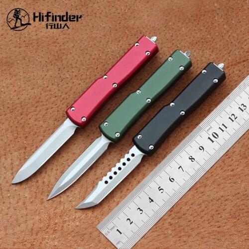 Hifinder Mini 70 Monolithic CNC Aluminium handle D2 Blade Survival EDC camping hunting outdoor kitchen Tool Key Utility knife