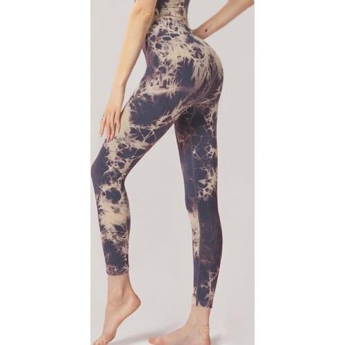 Fashion Tie Dye Women Legging Yoga Pant High Waist Butt Lifting Tights Elastic Squat Movement Running Workout Fitness Sportswear