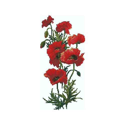 Cross stitch Handmade 14CT Counted Canvas DIY,Cross-stitch kits,Embroidery -Riolis 1057 Red Poppies 26-44