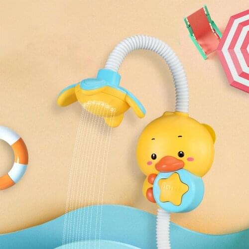 Newest Arrival Baby Shower Toy Duck Shower Head with Powerful Sucker Two Water Spraying Modes Tool Bath Toy