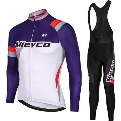 Ropa Ciclismo Mieyco Cycling Long Sleeve Clothing Bicycle Men Jersey MTB Bib Shorts Set Spring Quick Dry Outdoor Sportswear Suit