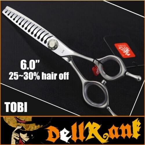 Taiwan Top Brand "TOBI" 6 Inch Professional Hairdressing Scissors High Quality Barber Thinning Shears For Pro Styling Tools T-13