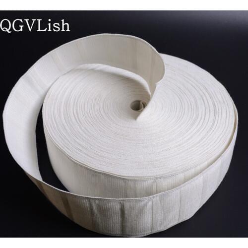 QGVLish 45M White Cotton/Polyester Thicken Curtain Tape Belt Ribbon For Hooks Curtain Accessory DIY Sewing Sun Protection Decor