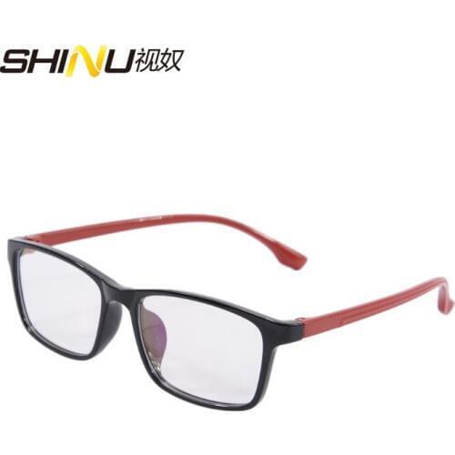 SHINU brand designer optical frames black eyeglasses frame eye glasses for men women oculos sem grau com lente SH014